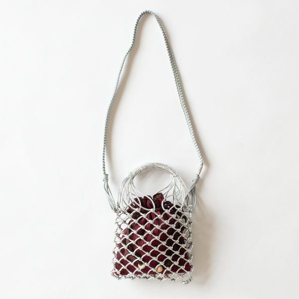 ショルダーバッグ MACRAME SILVER with pouch(BROWN)