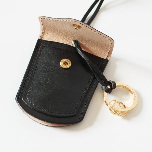 レザーキーホルダー NECK KEY HOLDER(NEW BLACK)