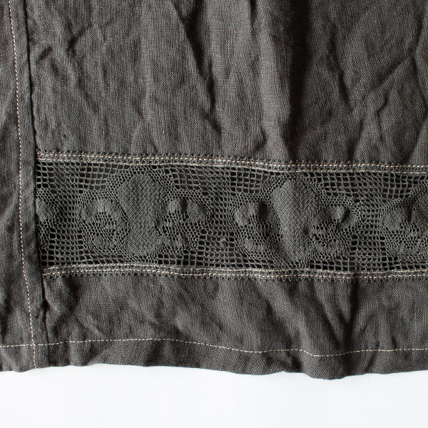繊細なコットンレース(CHARCOAL)