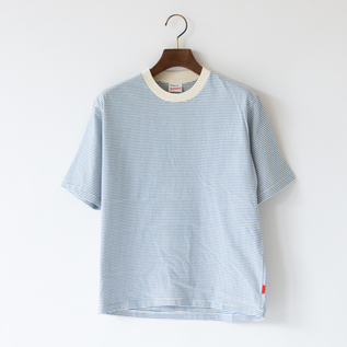 ナローボーダー　クルーネック半袖Tシャツ