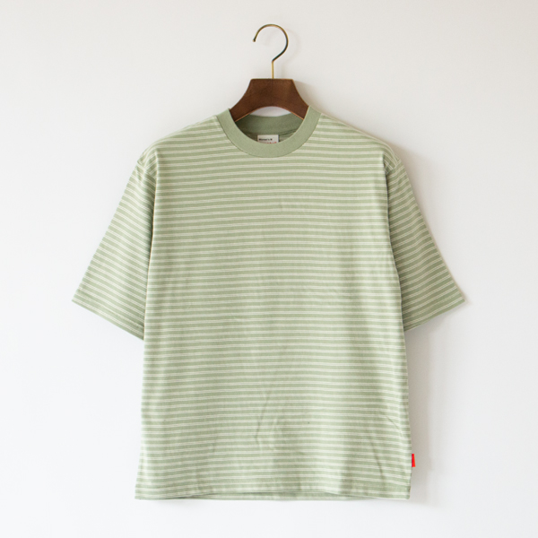 クラシックボーダークルーネックTシャツ　GRN NAT