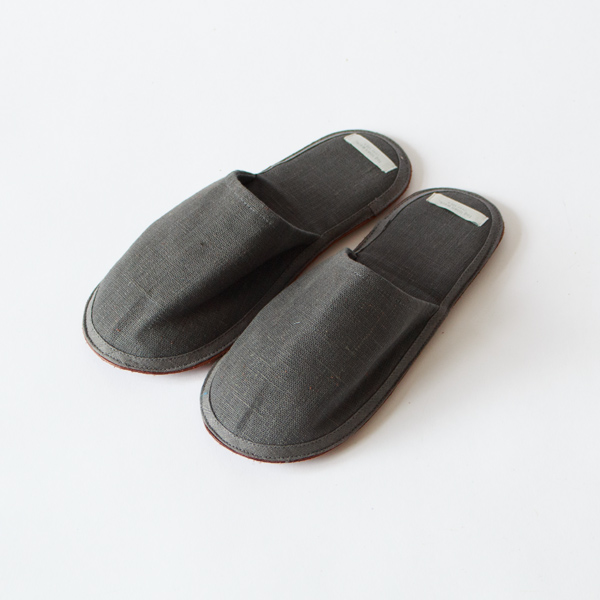 グリーブルー Mリネンスリッパ グリーブルー Mリネンスリッパ