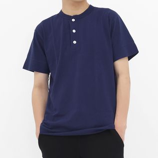 ヘンリーネック S/S Navy／Healthknit（ヘルスニット）｜愛着を持って