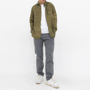 ナイジェルケーボン リネンシャツ サイズ52 メンズ BRITISH ARMY