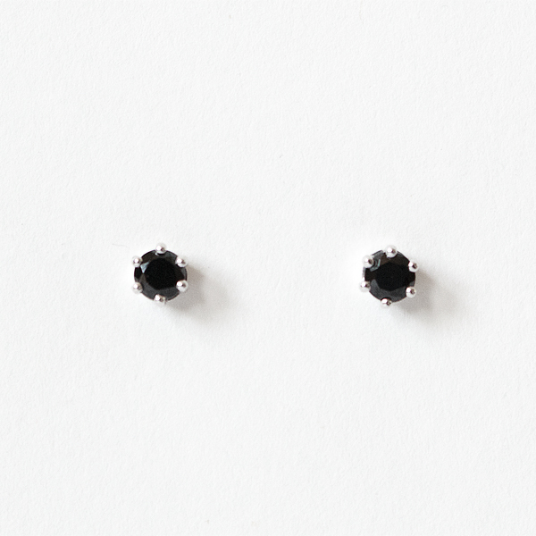 キャッチレスピアス AMITY(CROWN ONYX/SILVER)