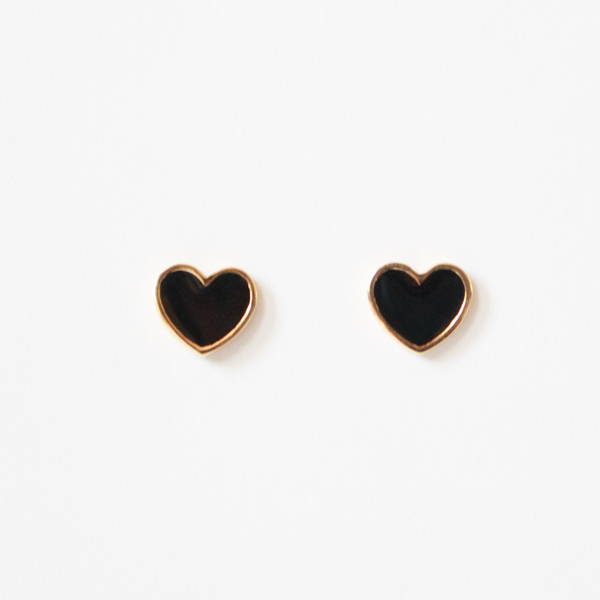 キャッチレスピアス AMITY(NOIR HEART/GOLD)