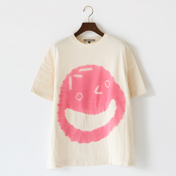 Pink Lコットンジャージー絞り染めTシャツ Pink Lコットンジャージー絞り染めTシャツ