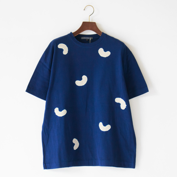 Dark Blu Mコットンジャージー絞り染めTシャツ Dark Blu Mコットンジャージー絞り染めTシャツ