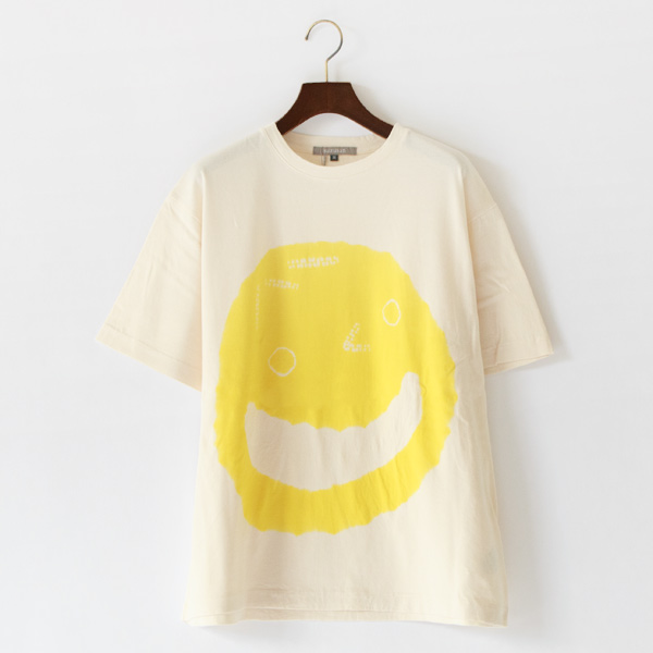 Yellow Mコットンジャージー絞り染めTシャツ Yellow Mコットンジャージー絞り染めTシャツ