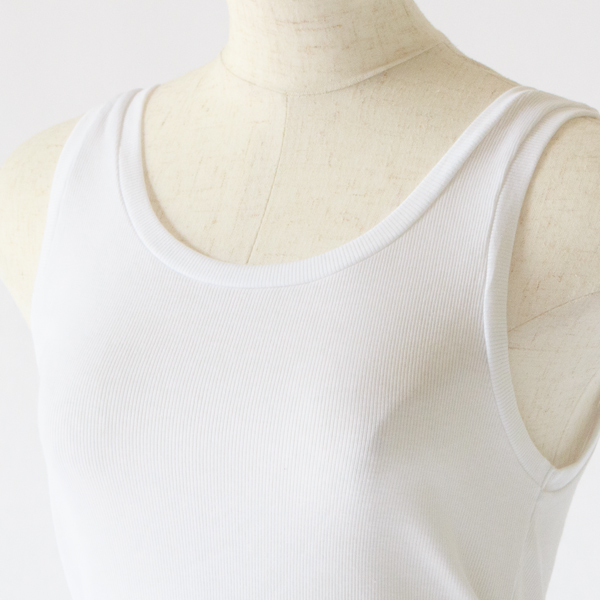 リブタンクトップ(WHITE)