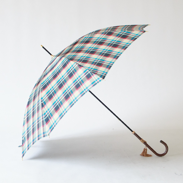 【別注】タータンチェックスリム長傘（WHITE CHECK）