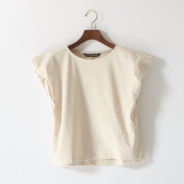 クロップド クルーネック ノースリーブTシャツ(BEIGE) クロップド クルーネック ノースリーブTシャツ(BEIGE)