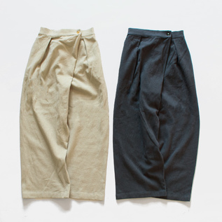 リネンコットン ラップパンツ リネンコットン ラップパンツ