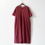 COTTON LINEN BACK GATHER DRESS