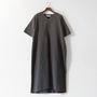 COTTON LINEN BACK GATHER DRESS