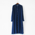 綿ローン ギャザーシャツワンピース
