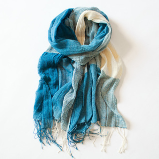 ☆専用☆　メゾンドソイル　藍染め大判ストール maison de soil CASHMERE STOLE,Narumi Trading
