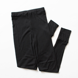 強撚シアーワイドリブコットン レギンス