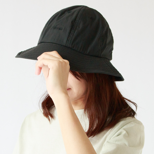 リップストップ7パネルハット BLK