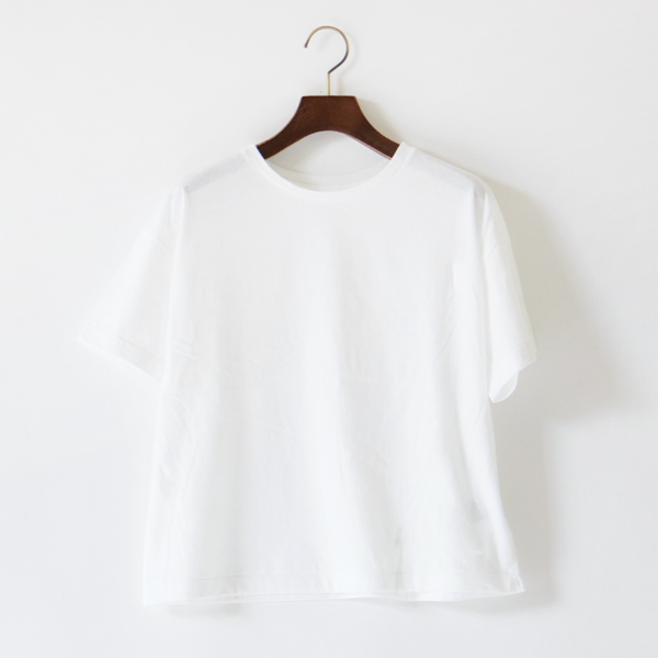 ハイゲージ天竺 ボックスTシャツ(White)