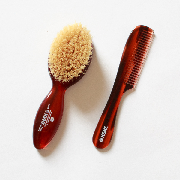 ベビー用 エクストラソフトヘアブラシ&ハンドメイドコームセット