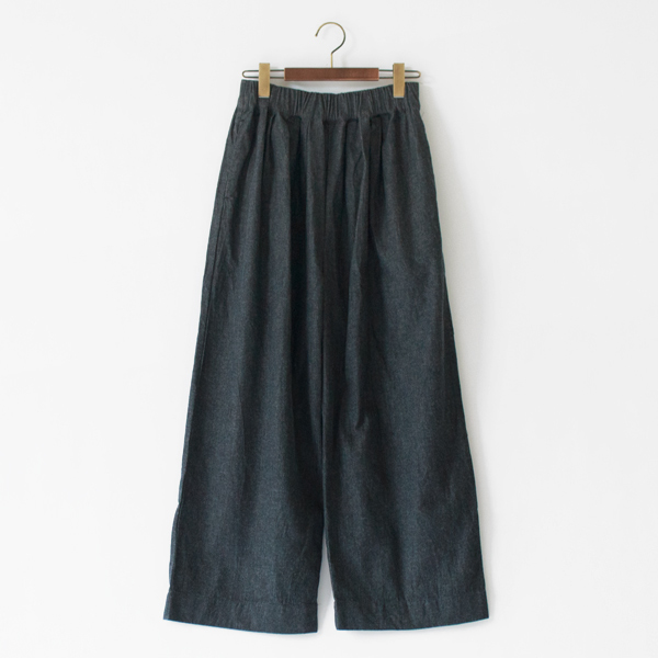 8オンスデニム イージータックパンツ(BLACK)