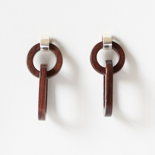 Wood Earrings(Double Link)