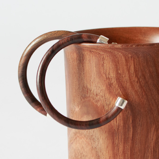 Wood Earrings(Rounded Hoop) Wood Earrings(Rounded Hoop)