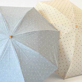 コットンのナチュラルな風合いが可愛い晴雨兼用傘 コットンのナチュラルな風合いが可愛い晴雨兼用傘