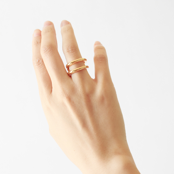 TWINED TUBE RING（リング）(18KGold)