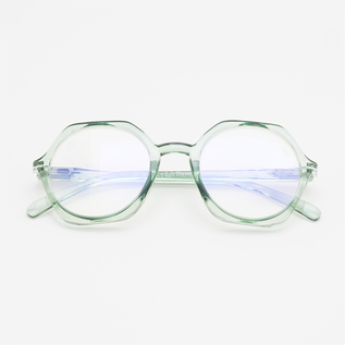 ブルーライトカットあり リーディンググラス EDGY clear/green
