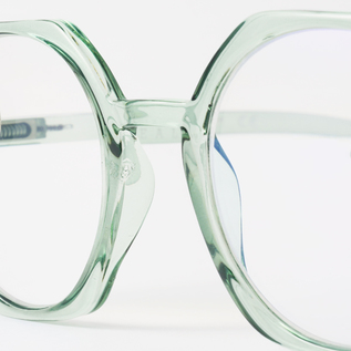 ブルーライトカットあり リーディンググラス EDGY clear/green