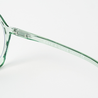 ブルーライトカットあり リーディンググラス EDGY clear/green