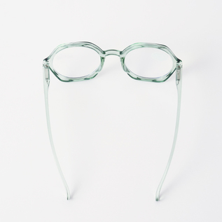 ブルーライトカットあり リーディンググラス EDGY clear/green