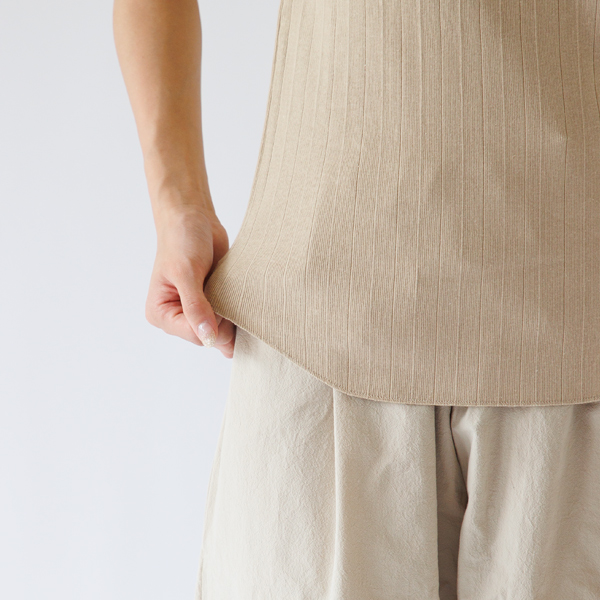 ヴィンテージブロードリブ スリーブレス（身長162cm）