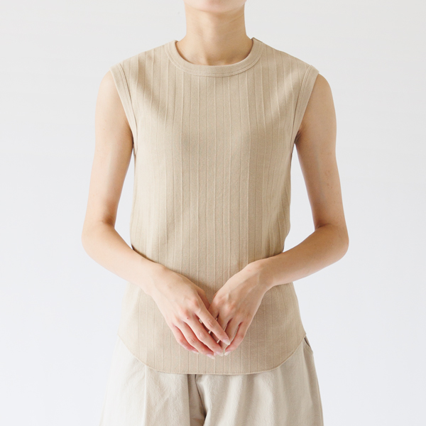 ヴィンテージブロードリブ スリーブレス（身長162cm）