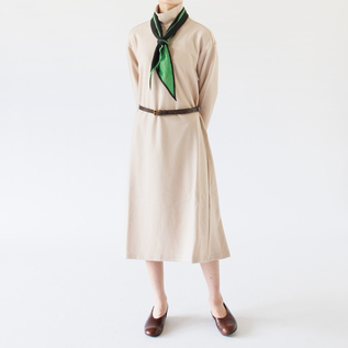 リネンコットンニットスカーフ NERO/GREEN リネンコットンニットスカーフ NERO/GREEN