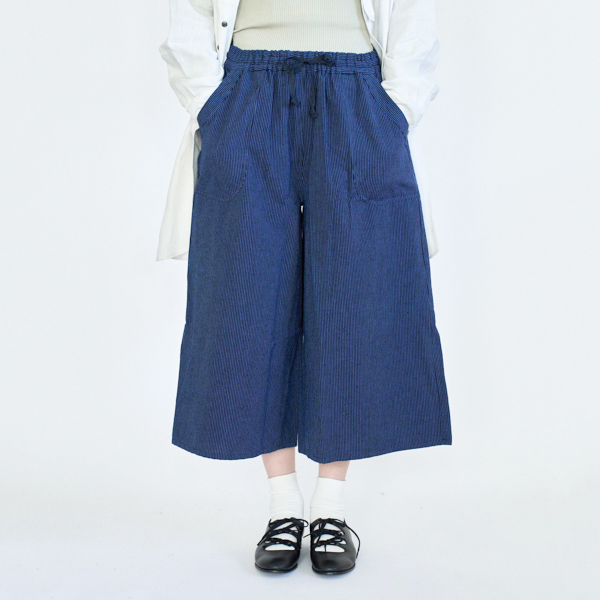 身長167cm・小縞紺/水色