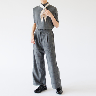 リネンコットンニットスカーフ BIANCO/MANDORLA リネンコットンニットスカーフ BIANCO/MANDORLA