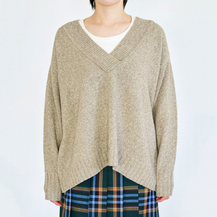 2WAY ヤクウール Vネックニットプルオーバー／C.T.plage（シーティー