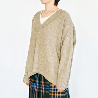 2WAY ヤクウール Vネックニットプルオーバー／C.T.plage（シーティー