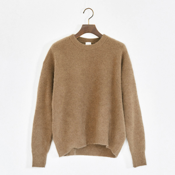 ラクーンフォックス クルーネックニットプルオーバー(N.CAMEL)