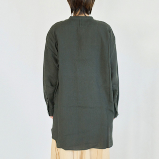 Vlas Blomme ワイド チュニック Vlas Blomme - Washed 60⁄1 Linen チュニックシャツ - Burgundy ⁄ Ice