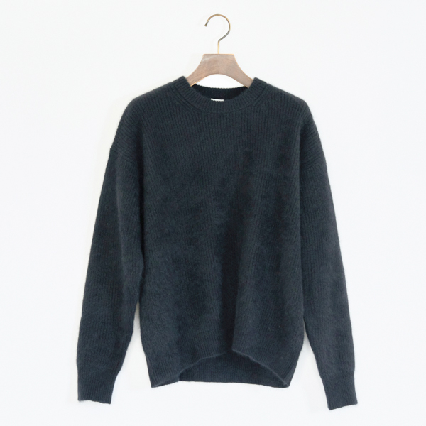ラクーンフォックス クルーネックニットプルオーバー(BLACK)