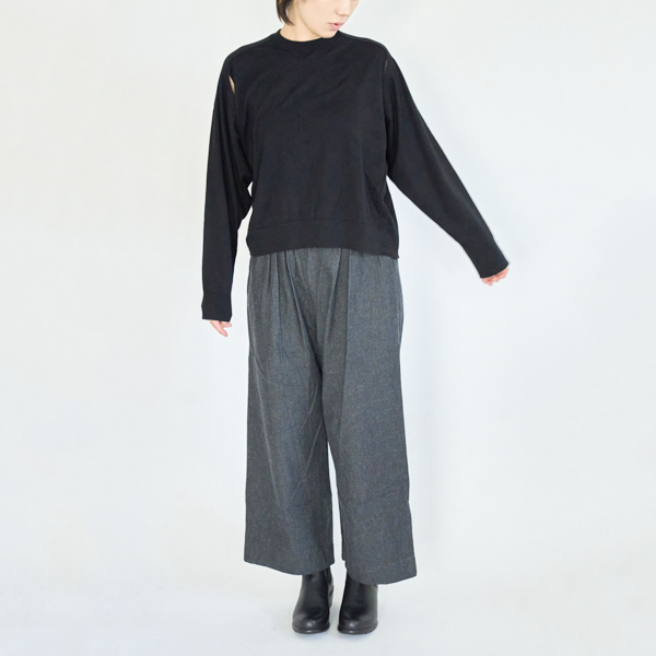 長袖ニットとして(身長167cm・BLACK)