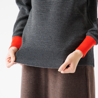 14Gウールスムースボーダーハイネックセーター／HAVERSACK