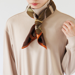 Vincenzo Miozza スカーフ　カシミヤ　シルク VINCENZO MIOZZA カシミヤシルク スカーフ 65×65 O 9990