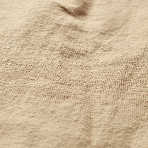 コットンの柔らかさとヘンプの丈夫さを併せ持つツイル生地(BEIGE)