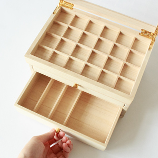 別注】桐の3段ジュエリーケース／増田桐箱店（ますだきりばこてん