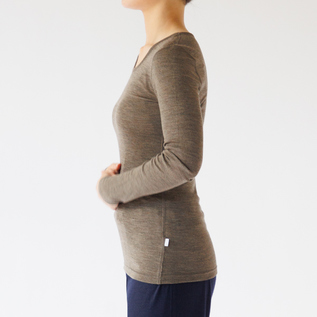 ウールシルク MELANGE ロングスリーブ／joha（ヨハ）｜愛着を持って